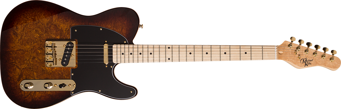 Michael Kelly Guitar Co. Electric Guitar Custom Collection 50 Burl Burst S/s Maple Fretboard
