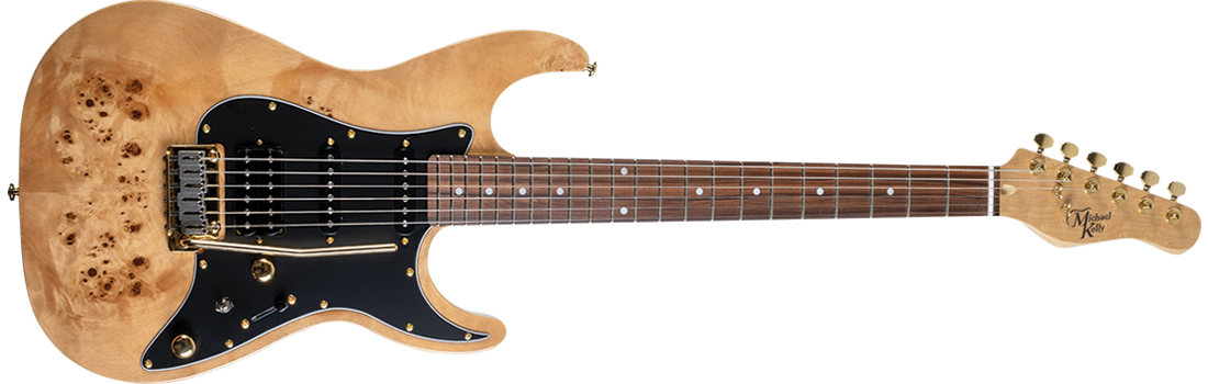 Michael Kelly Guitar Co. Electric Guitar Custom Collection 60 Natural Burst H/s/s (Gold Hardware) Pau Ferro Fretboard