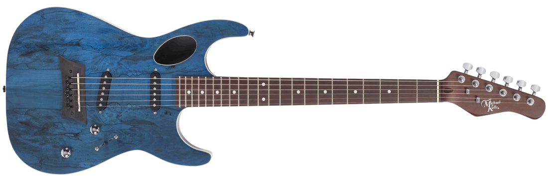 Michael Kelly Guitar Co. Electric Guitar Hybrid 60 Port Transparent Blue