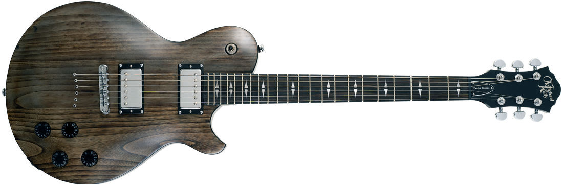 Michael Kelly Guitar Co. Electric Guitar Patriot Decree Open Pore Faded Black Open Pore Ebony Fretboard
