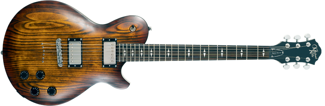 Michael Kelly Guitar Co. Electric Guitar Patriot Decree Op – Tobacco Burst Finish With Open Pore Ebony Fretboard
