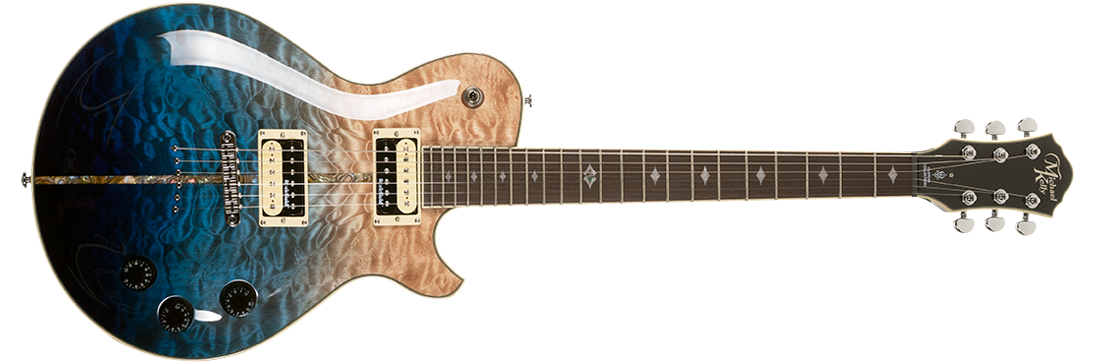 Michael Kelly Guitar Co. Electric Guitar Patriot Instinct Blue Fade. H/h Pau Ferro Fretboard