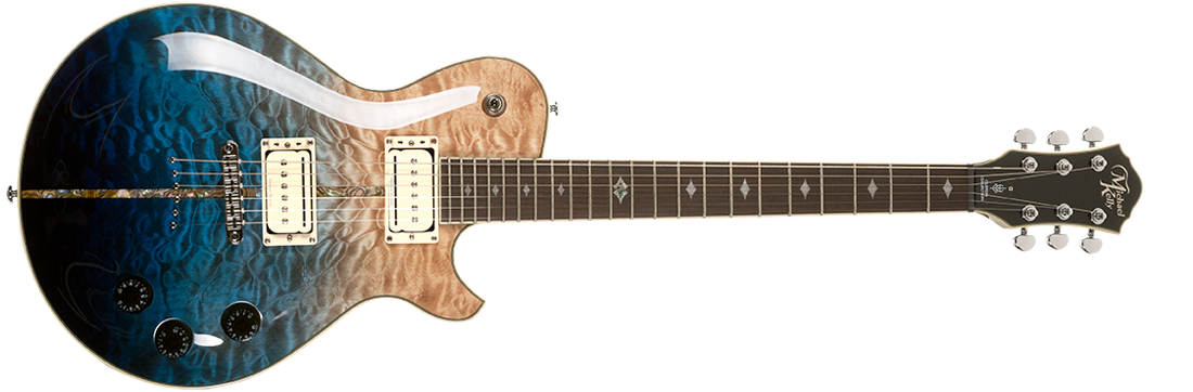 Michael Kelly Guitar Co. Electric Guitar Patriot Instinct Modshop Blue Fade (Seymour Duncan) H/h Pau Ferro Fretboard