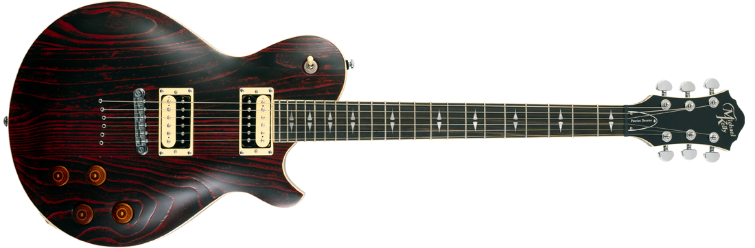 Michael Kelly Guitar Co. Patriot Decree Electric Guitar With Trans Red Finish Open Pore Ebony Fretboard