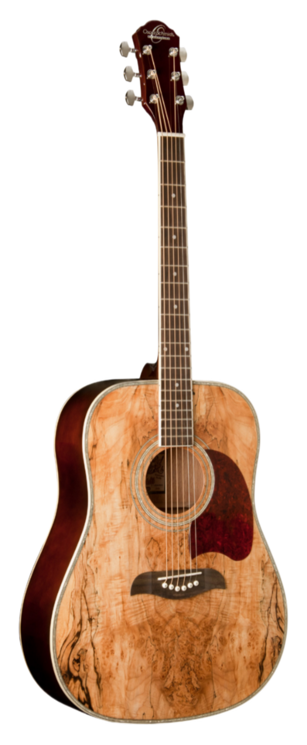 Oscar Schmidt Og2sm-r Dreadnought Acoustic Guitar. Spalted Maple