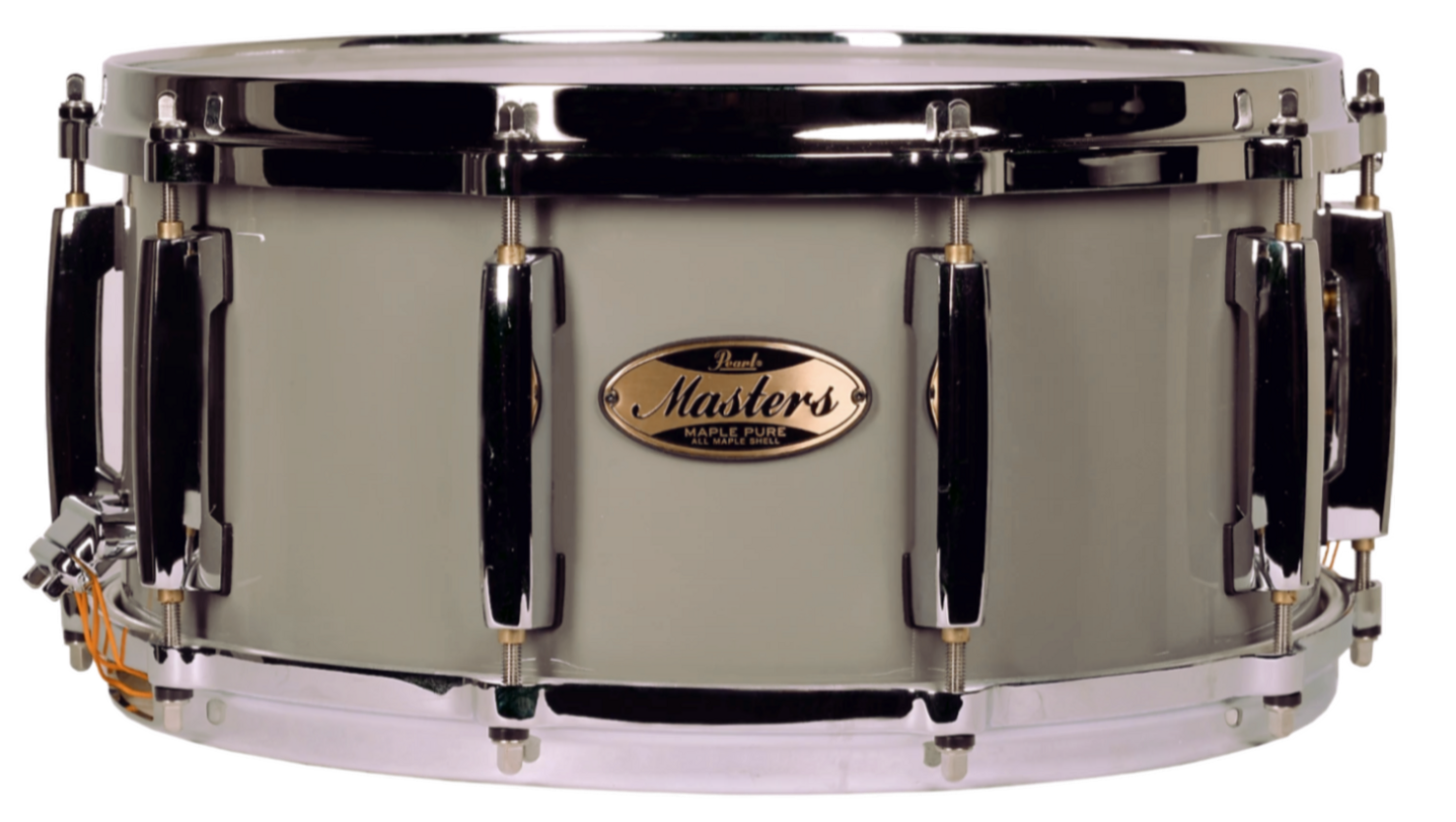 Pearl Masters Maple Pure 14" X 6.5" Snare Drum In #859 Putty Grey Premium Lacquer Finish