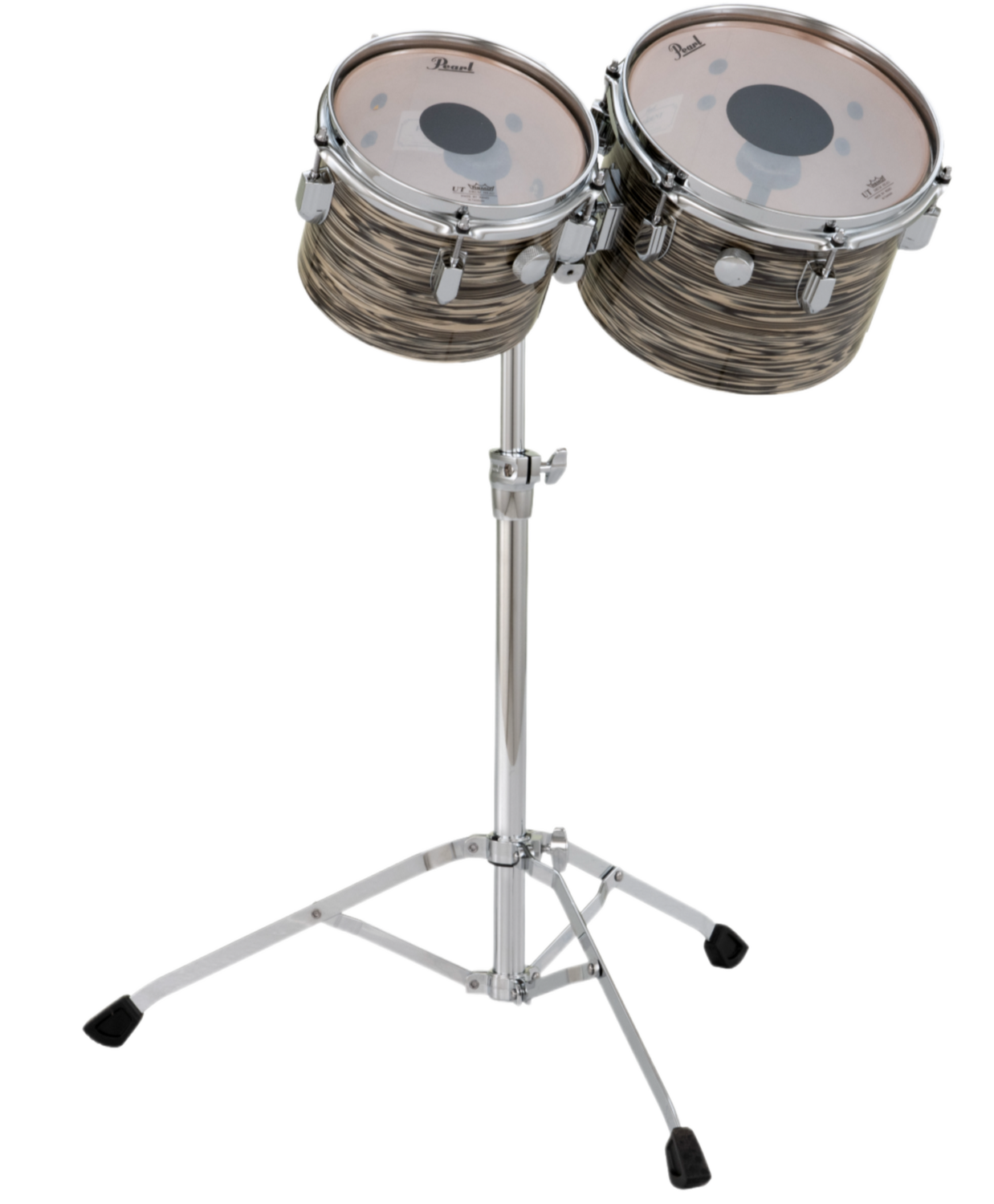 Pearl President Series Deluxe 8"X6" And 10"X7" Concert Tom Set With Ct950 Double Tom Stand In (#768) Desert Ripple Wrap Finish