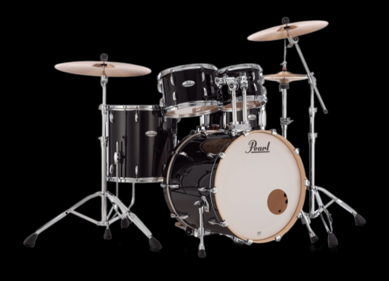Pearl Professional Maple 4-pc. Shell Pack In Piano Black (#103)