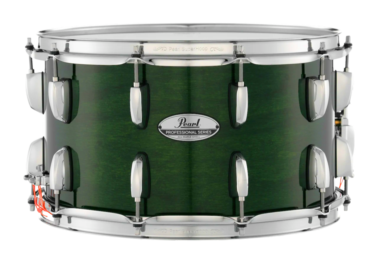 Pearl Professional Series Maple 14" X 8" Snare Drum In Emerald Mist (#126 ) Lacquer Finish