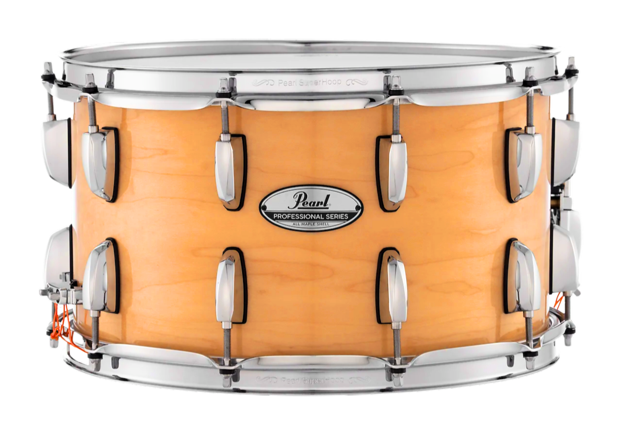Pearl Professional Series Maple 14" X 8" Snare Drum In Natural Maple (#102) Lacquer Finish