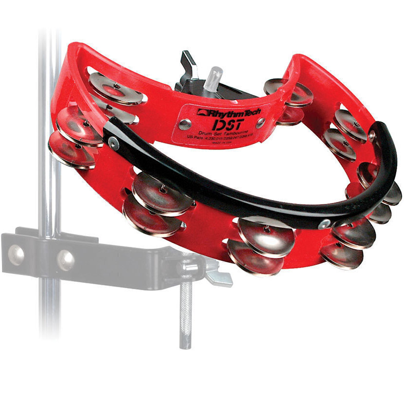 Rhythm Tech Tambourine Drum Set Red Nickel Jingles