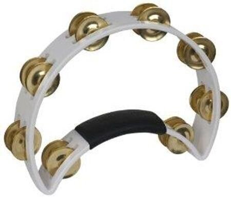Rhythm Tech Tambourine White Brass Jingle