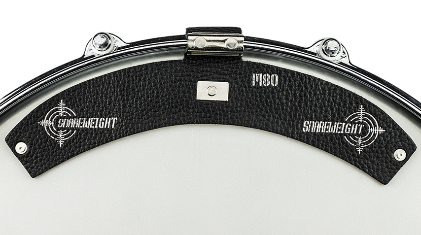 Snareweight M80 10-inch Leather Drum Dampening System - Black