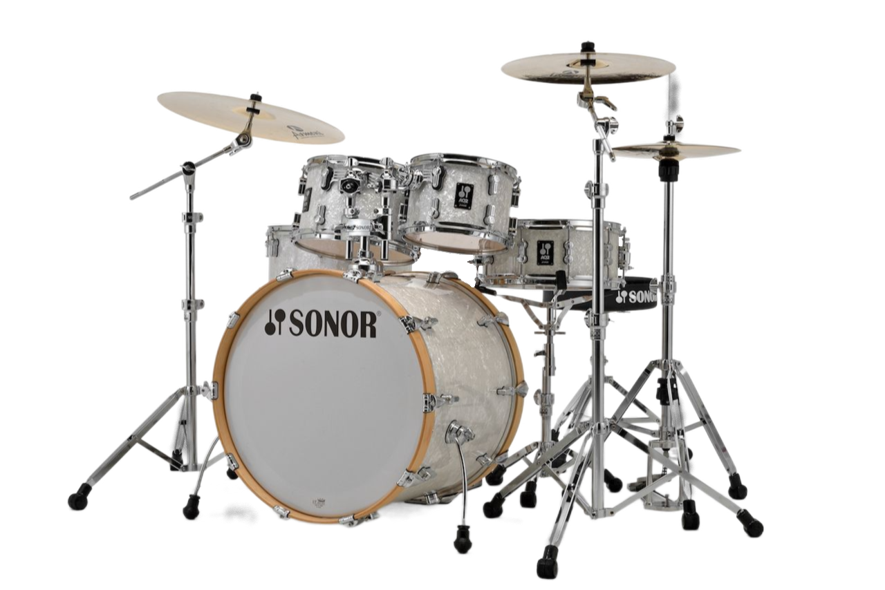 Sonor Aq2 Maple 5pc Stage Drum Set White Marine Pearl