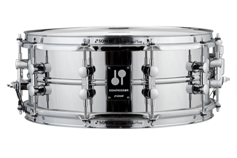 Sonor Kompressor Snare Drum, 14" X 5.75", Steel, Power Hoops, Chrome Plated
