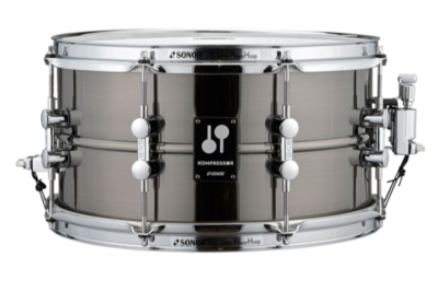 Sonor Kompressor Snare Drum, 13" X 07", Brass, Power Hoops, Black Nickel Plated