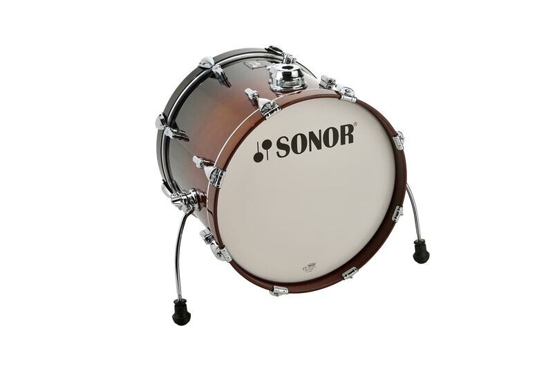 Sonor Aq2 22x17 Maple Bass Drum With Mount - Brown Fade