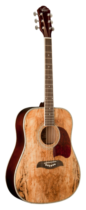 Oscar Schmidt Og2sm-r Dreadnought Acoustic Guitar. Spalted Maple