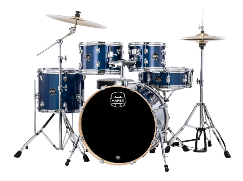 Mapex Venus 5 Piece Fusion Complete Setup - Soniclear™ Bearing Edges - 9 Ply 7.2 Mm Poplar Shells