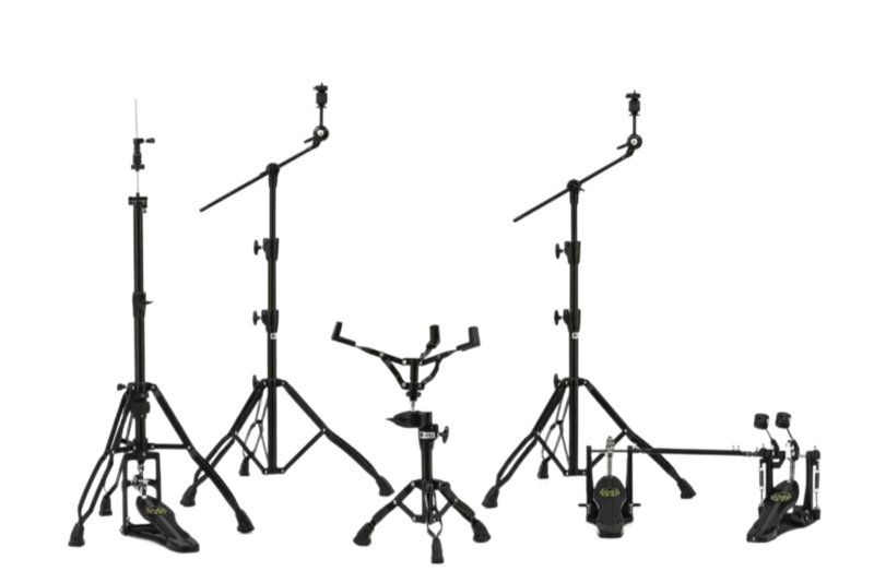 Mapex Armory 800 Black Plated Hardware Pack W/ Two Booms, Snare Stand, Hi-Hat Stand And Double Pedal