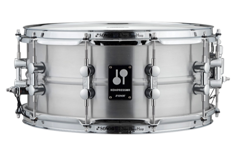 Sonor Kompressor Snare Drum, 14" X 6.5", Aluminum, Power Hoops, Polished