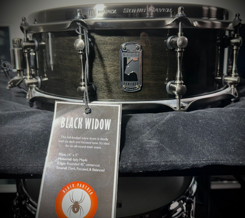 Mapex Black Panther Black Widow 14x5" Maple Snare Drum (Rare)