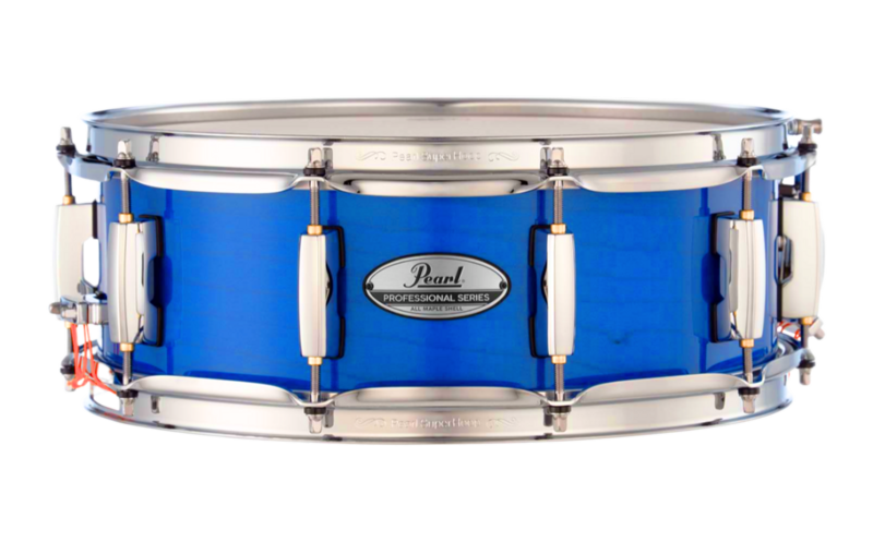 Pearl Professional Series Maple 14" X 5" Snare Drum In Sheer Blue (#113) Lacquer Finish