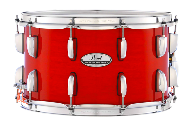 Pearl Professional Series Maple 14" X 8" Snare Drum In Sequoia Red (#110) Lacquer Finish