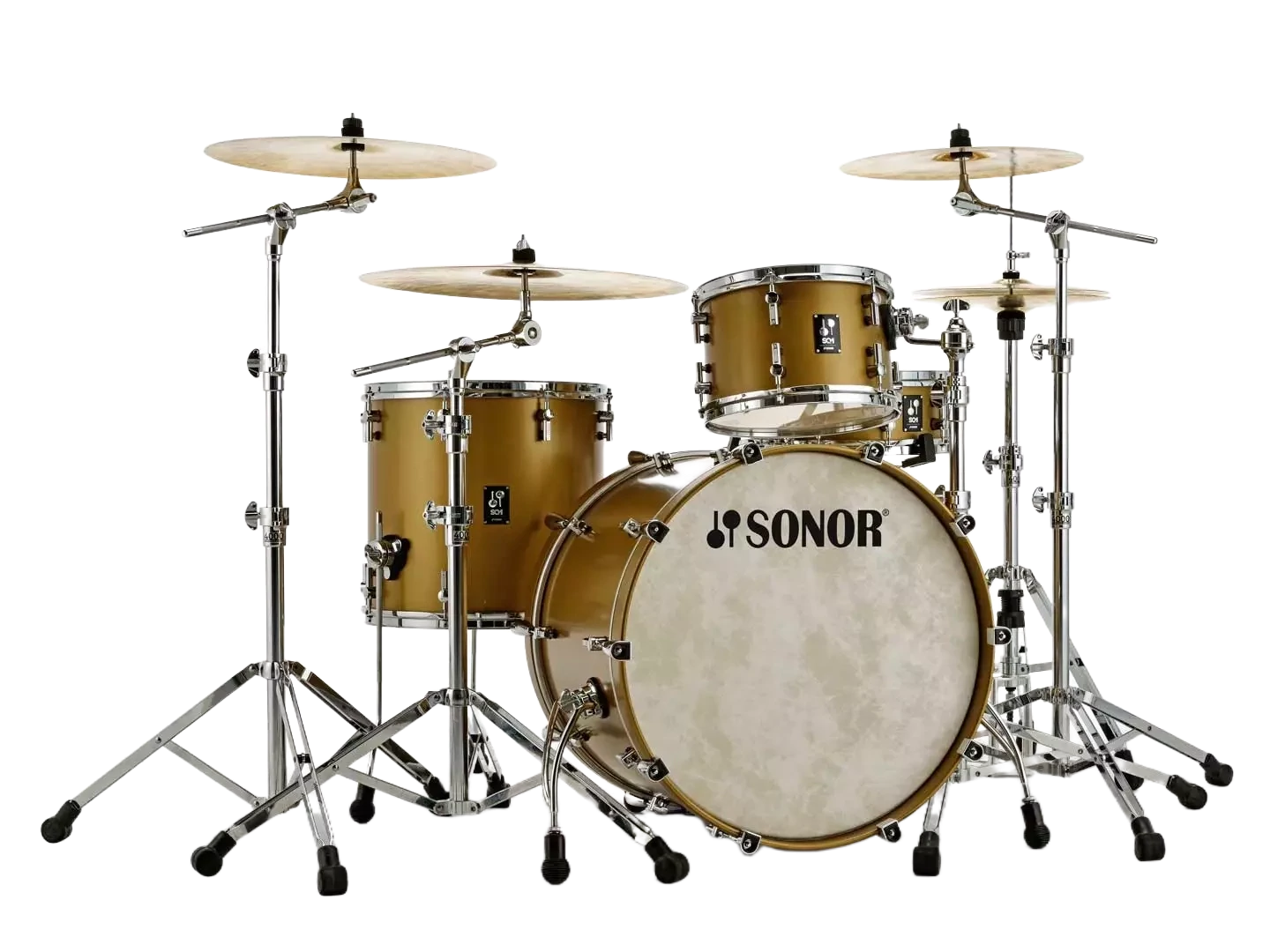 Sonor Sq1 24" 3-pc Shell Pack-satin Gold Metallic