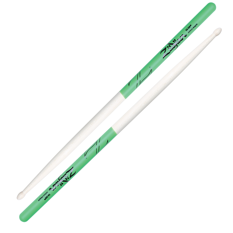 5A Maple Green Dip Drumsticks