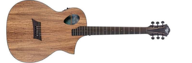 Michael Kelly Guitar Co. Acoustic/electric Guitar Forte Porte Exotic - Zebra Top (Fishman)