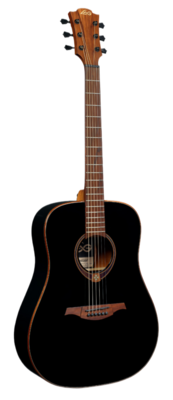 Lag T118d-blk Tramontane Dreadnought Acoustic Guitar. Black