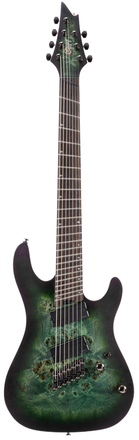 Cort Kx507mssdg Kx Series Multi Scale 7 String Electric Guitar. Star Dust Green