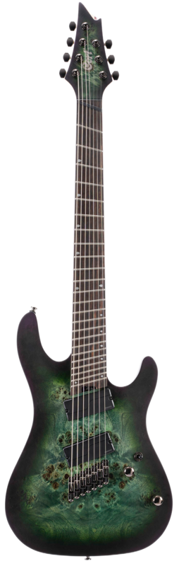 Cort Kx507mssdg Kx Series Multi Scale 7 String Electric Guitar. Star Dust Green