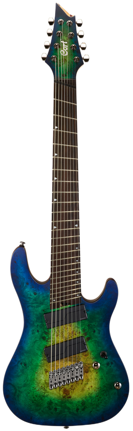 Cort Kx508ms Kx Series 8 String Electric Guitar. Mariana Blue Burst