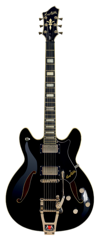 Hagstrom Trevidlx-blk Tremar Viking Deluxe Electric Guitar. Black