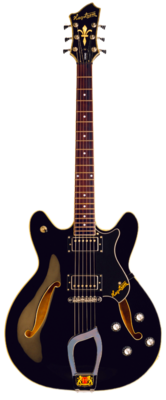 Hagstrom Vik-blk Viking Electric Guitar. Black Gloss