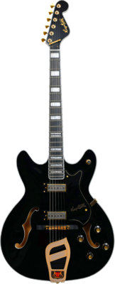 Hagstrom Vik67-g-blk 67' Viking Ii Electric Guitar. Black Gloss