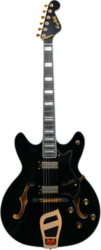 Hagstrom Vik67-g-blk 67' Viking Ii Electric Guitar. Black Gloss