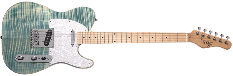 Michael Kelly Guitar Co. 1953 Blue Jean Wash Electric Guitar Quad Boutique Mod; Maple Fretboard