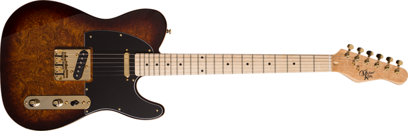 Michael Kelly Guitar Co. Electric Guitar Custom Collection 50 Burl Burst S/s Maple Fretboard