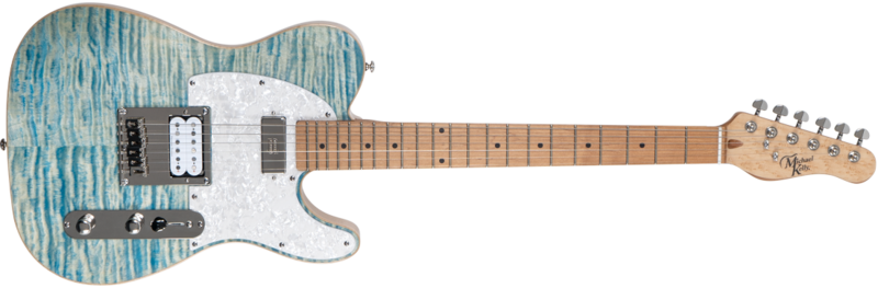 Michael Kelly Guitar Co. Electric Guitar Modshop 55 Blue Jean Wash (Seymour Duncan) H/h. Maple Fretboard