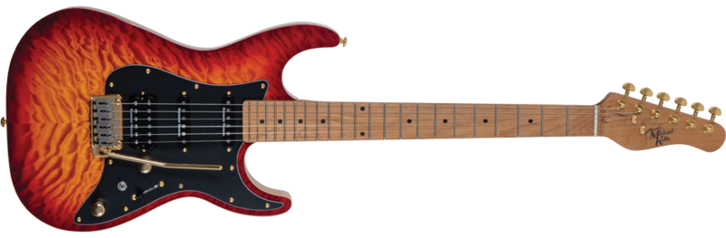 Michael Kelly Guitar Co. Electric Guitar Modshop 67 Aged Cherry Sunburst (Seymour Duncan) H/s/s Maple Fretboard