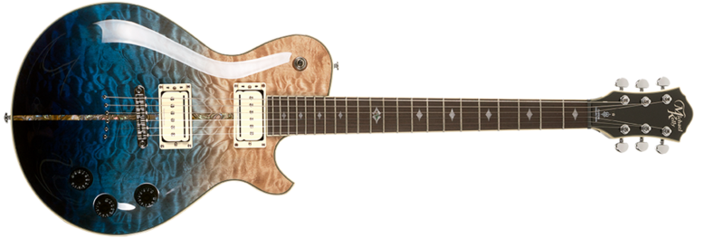 Michael Kelly Guitar Co. Electric Guitar Patriot Instinct Modshop Blue Fade (Seymour Duncan) H/h Pau Ferro Fretboard