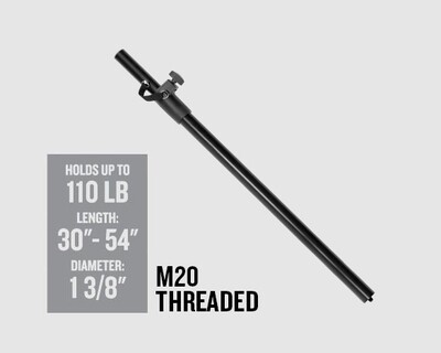 Mackie M20 Threaded Speaker Pole For Thump115s/thump118s (2022 Version) Srm V-class Srt And Drm