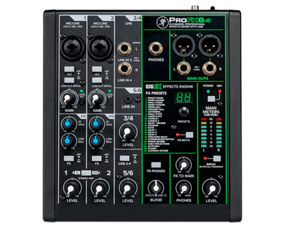 Mackie Profx6-v3 6-channel Professional Effects Mixer With Usb