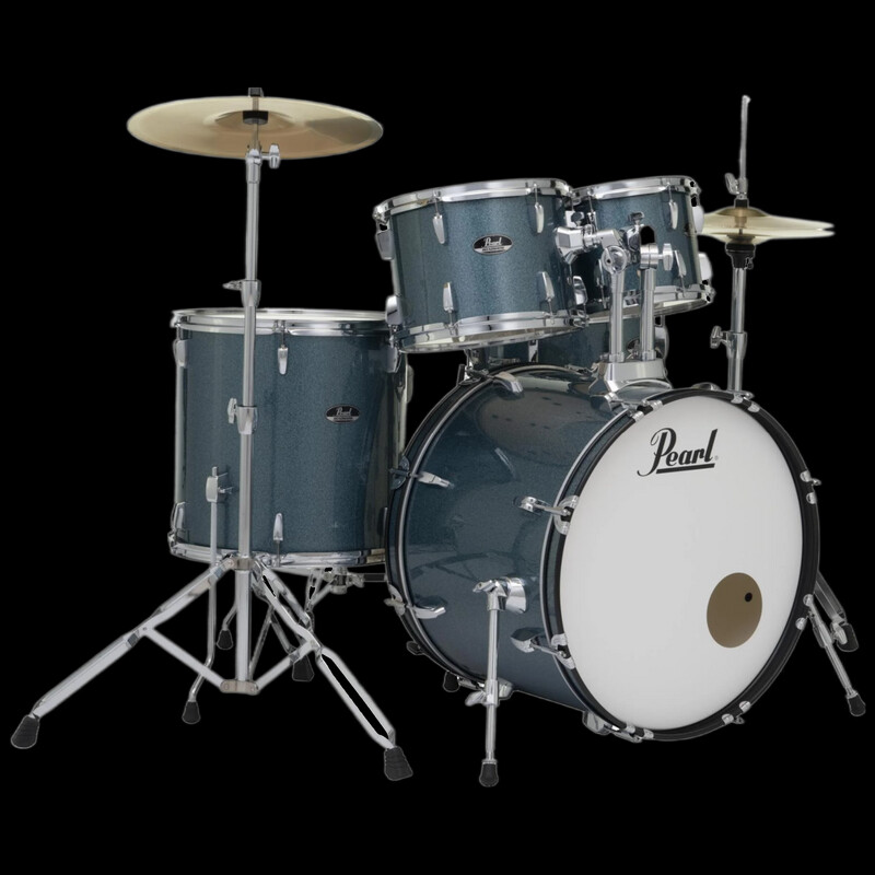 Pearl Roadshow 5-pc. Drum Set With Hardware And Cymbal Set In (#703) Aqua Blue Glitter Finish