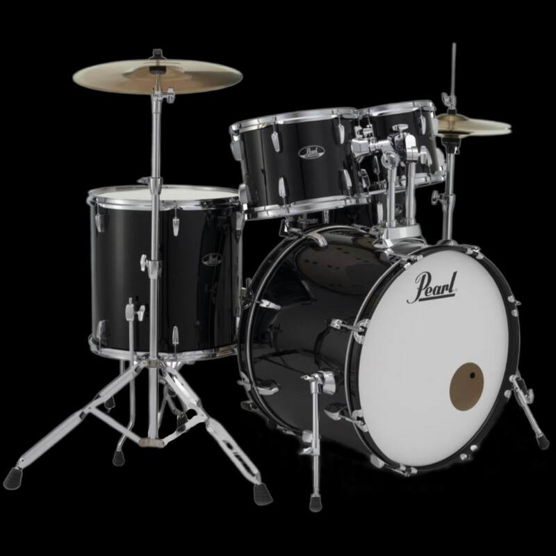 Pearl Roadshow 5-pc. Drum Set With Hardware And Cymbal Set In (#31) Jet Black Finish