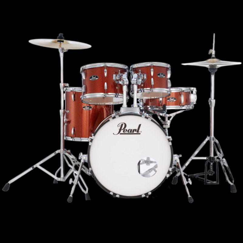 Pearl Roadshow 5-pc. Drum Set With Hardware And Cymbal Set In (#749) Burnt Orange Sparkle