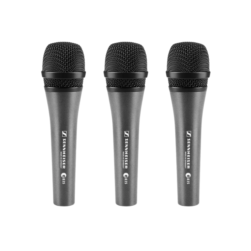 Sennheiser E-835 Handheld Dynamic Mic - 3 Pack